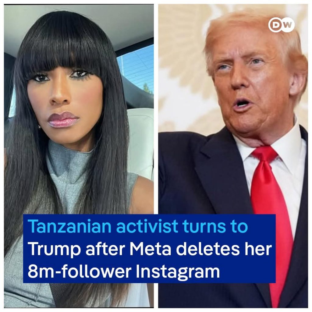 Tanzanian activist Mange Kimambi has written to US President Donald Trump after Meta suddenly FB IMG 1764935733931